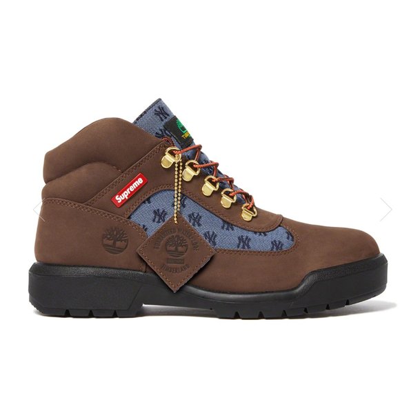 Timberland Other - TIMBERLAND FIELD BOOT X SUPREME X NEW YORK YANKEES 'BROWN' Size 10.5